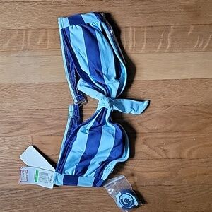 NWT Striped Bandeau Swim top